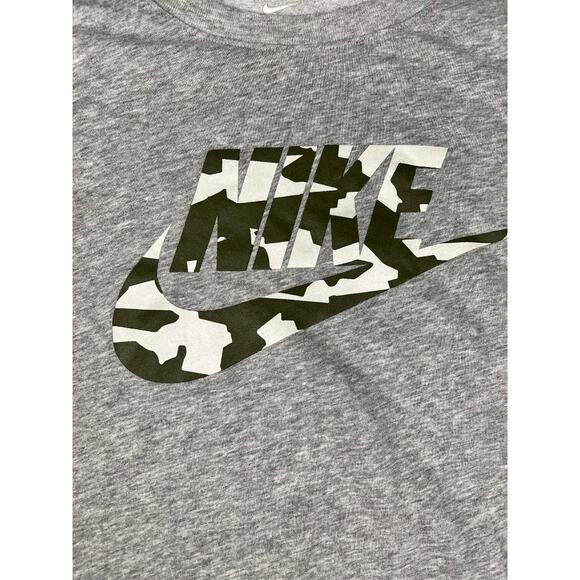 Nike Dri-Fit Gray Camo Logo T-Shirt Men's Large Athletic Tee Made in Egypt * - Picture 4 of 9